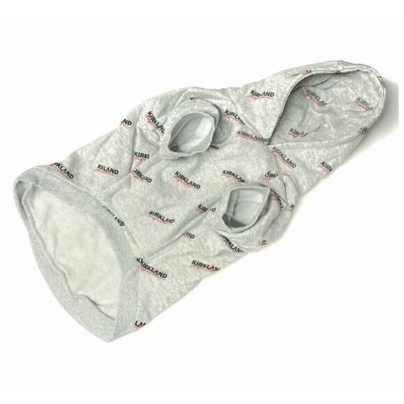 Costco Kirkland Signature Pet Logo Hoodie Gray Size M Dog 13"-16"Back/ 25-40 lbs - Picture 4 of 8